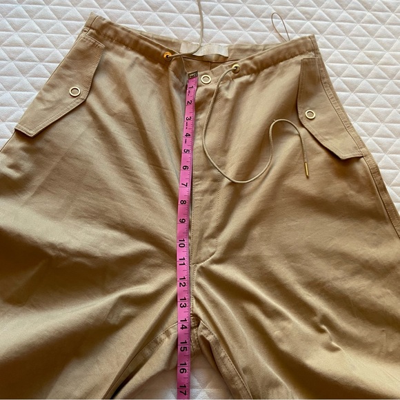 Dion Lee Sunfade Parachute Pants Women’s Baggy Medium US 6 Tan Drop Crotch Jeans - Picture 14 of 16